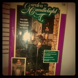 Unique  Antique (3) Brass Lanterns Matching Tree